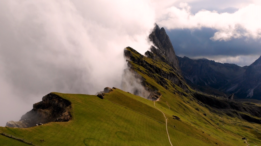 Green slope mountains of Secceda