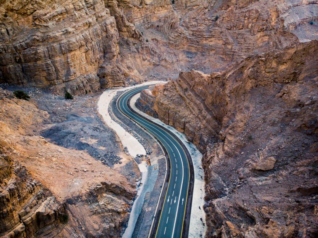 Jebal Al Jais view with road